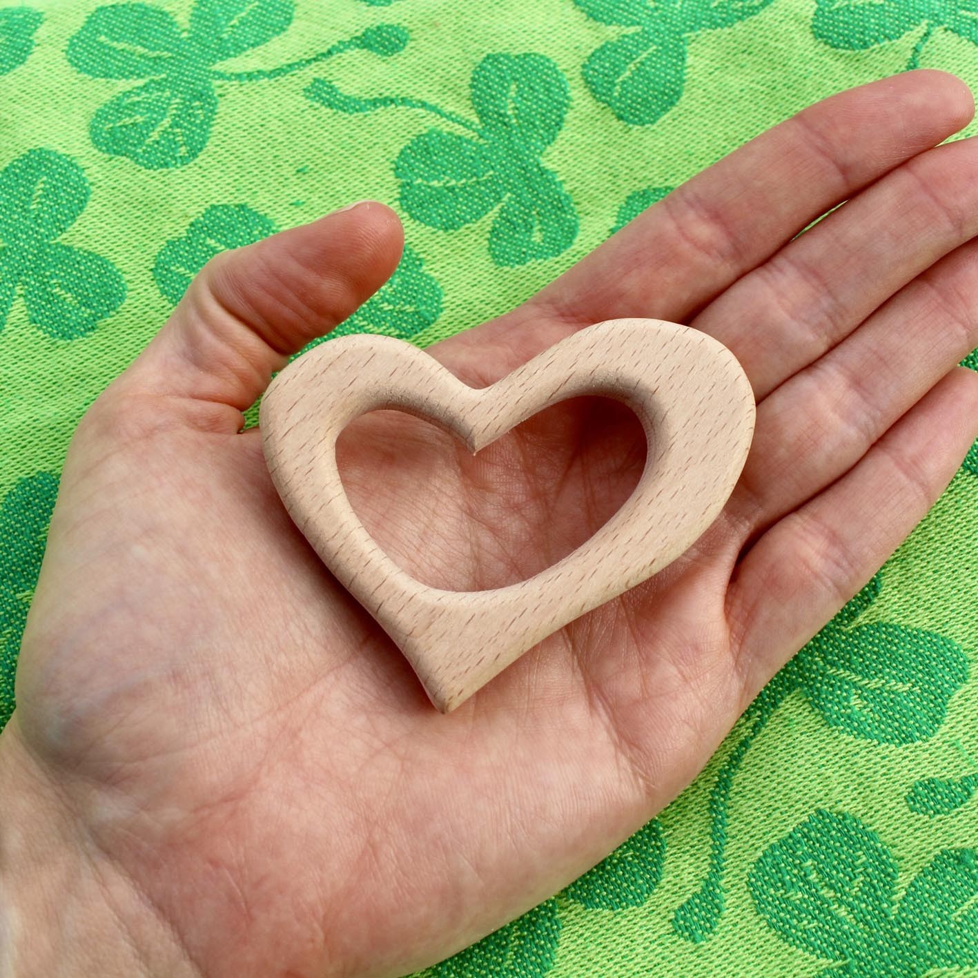 Corazón de madera natural de haya